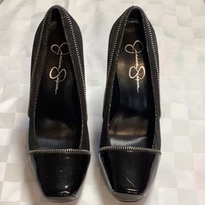 Jessica Simpson, Litaa Platform 5” heels Leather, Black size 7